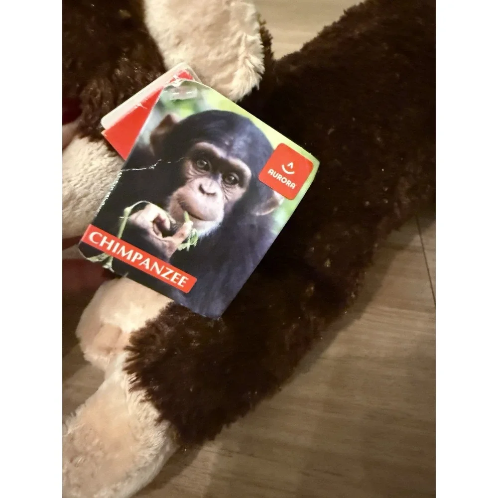 Aurora World Chimpanzee Plush Stuffed Animal Toy –‎ Brown Tan Monkey Ape